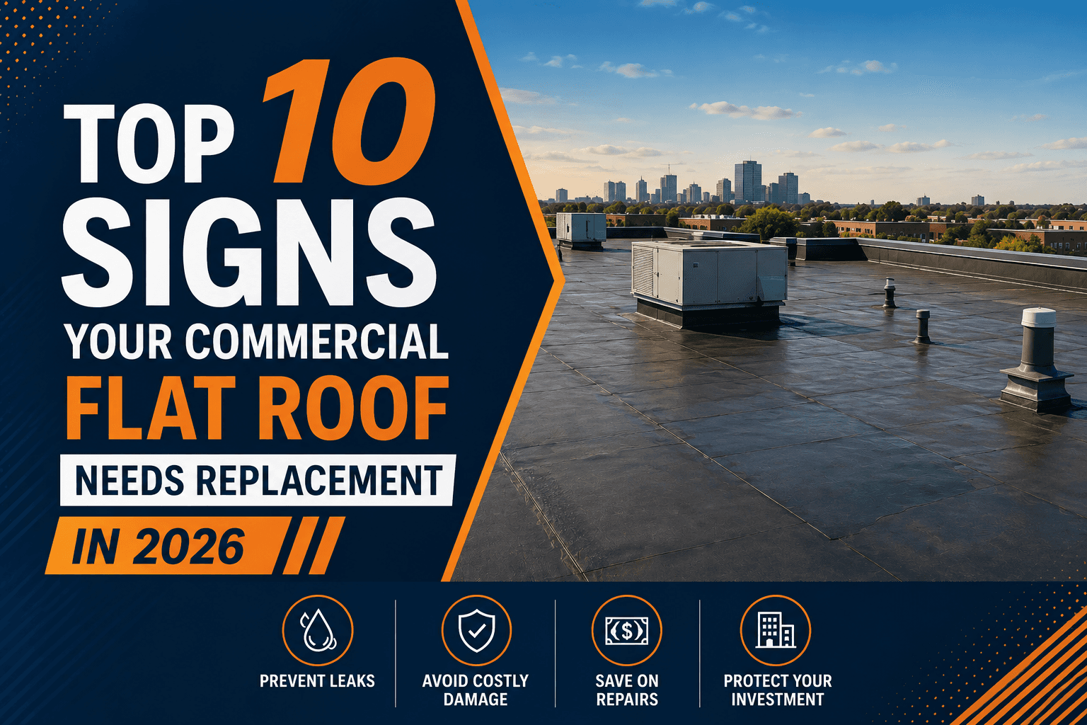 Top 10 Signs Your Commercial Flat Roof Needs Replacement in 2026